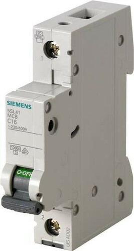 Siemens Dig.Industr. Leitungsschutzschalter 230V,10KA,1p.,C,2A 5SL4102-7