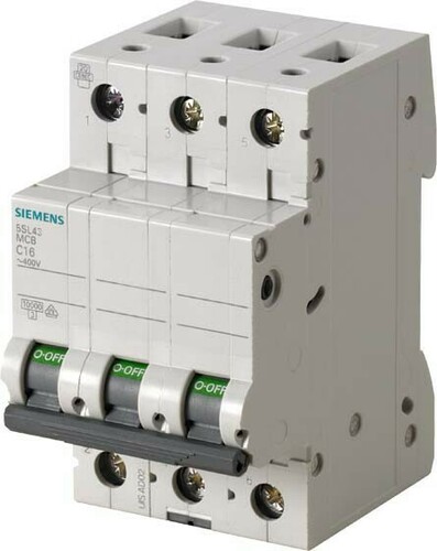 Siemens Dig.Industr. Leitungsschutzschalter 400V,10KA,3p.,B,3A 5SL4303-6