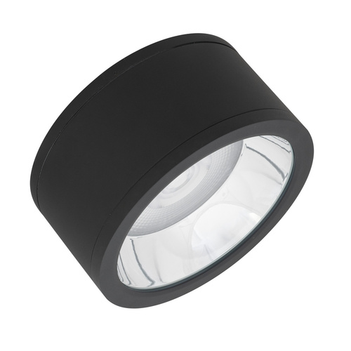 Ledvance LED-Aufbaudownlight IP65 830, 36Gr., schwarz DLSU.DN250P4583036DB