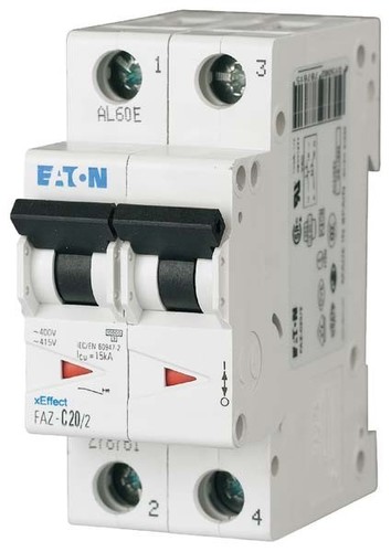 Eaton Leitungsschutzschalter C 1A, 2p FAZ-C1/2