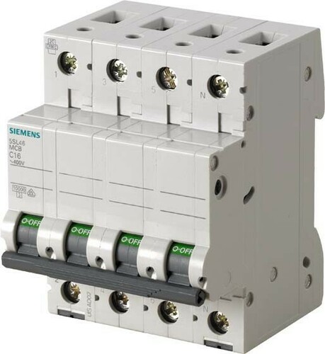 Siemens Dig.Industr. Leitungsschutzschalter 400V,10KA,3+N,1A 5SL4601-7