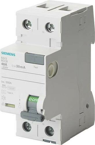 Siemens Dig.Industr. FI-Schutzschalter Typ A, 10mA , 16A 5SV3111-6