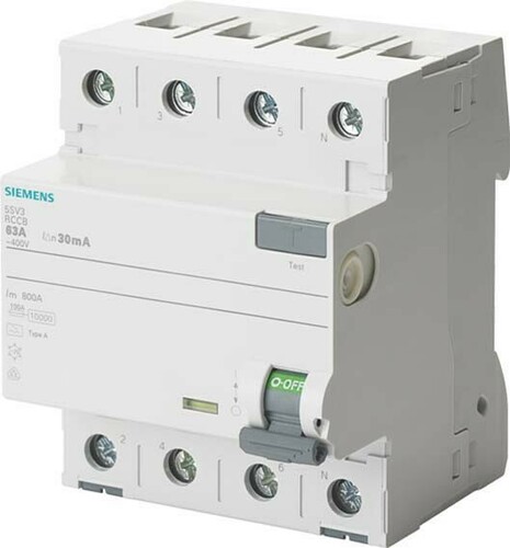 Siemens Dig.Industr. FI-Schutzschalter Typ A, 300mA , 40A 5SV3644-6