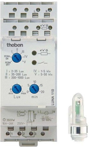 Theben Dämmerungsschalter REG 12-24V 2TE LUNA 110 AL 24V