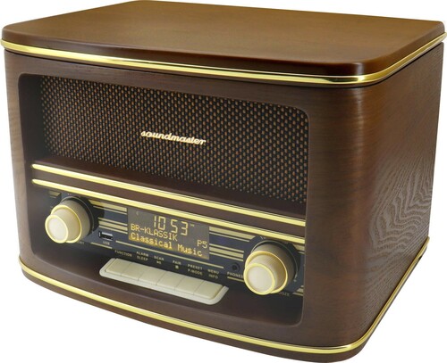 Soundmaster DAB+/UKW Nostalgieradio Retro,CD,USB,BT NR961 Holzfurnier