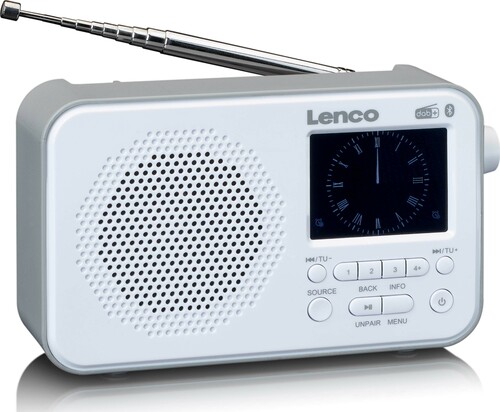 LENCO DAB+ Taschenradio portable,Akku,BT PDR-036WH