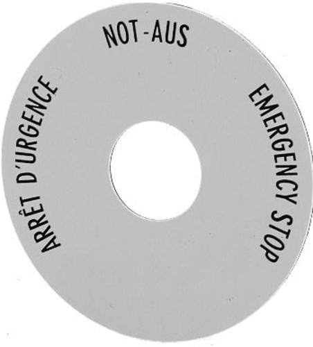 Eaton Not-Aus-Schild 3sprachig, gelb SRT1