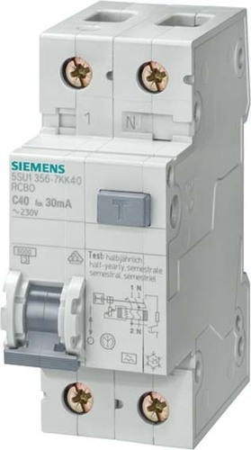 Siemens Dig.Industr. FI/LS-Schalter Typ A , 300mA, C40 5SU1653-7KK40