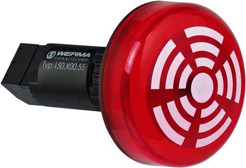 Werma LED/Summer Kombination 24 V DC rot 15010055