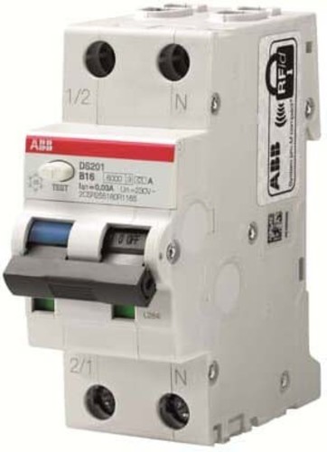 ABB Stotz S&J FI/LS-Schalter 6kA, 1p+N DS201A-C6/0,03AP-R