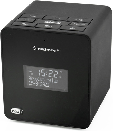 Soundmaster DAB+/UKW-RDS Uhrenradio mit Sprachaufnahme UR109SW sw