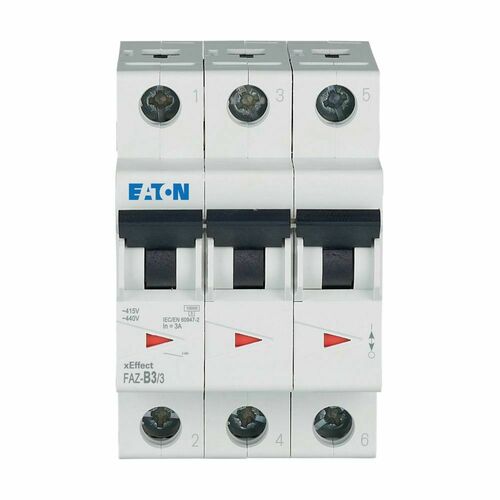 Eaton Leitungsschutzschalter 3p. 3A Charakt.: B FAZ-B3/3