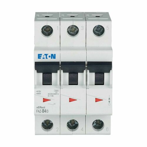 Eaton Leitungsschutzschalter 3p. 4A Charakt.: B FAZ-B4/3