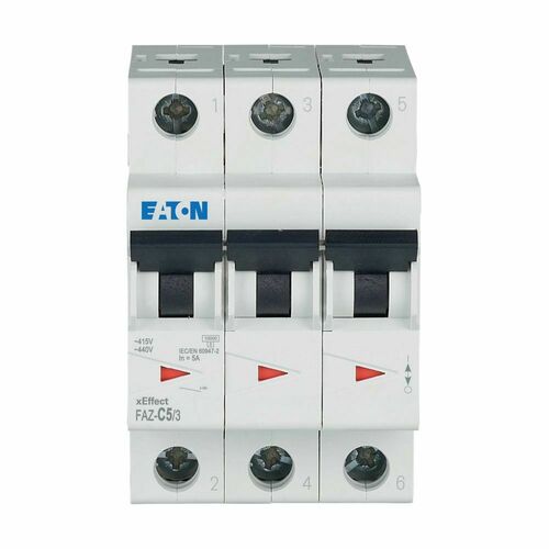 Eaton Leitungsschutzschalter 3p. 5A Charakt.: C FAZ-C5/3