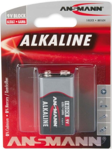 Ansmann Batterie 9V Block Red Alkaline 1515-0000 Bli