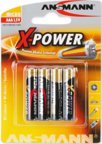 Ansmann Batterie Micro AAA X-Power 5015653 Bli (VE4)