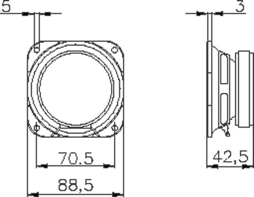 WHD Lautsprecher-Chassis 8Ohm PM87BB-8