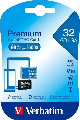 Verbatim microSDHC Card 32GB Class 10 VERBATIM 44013