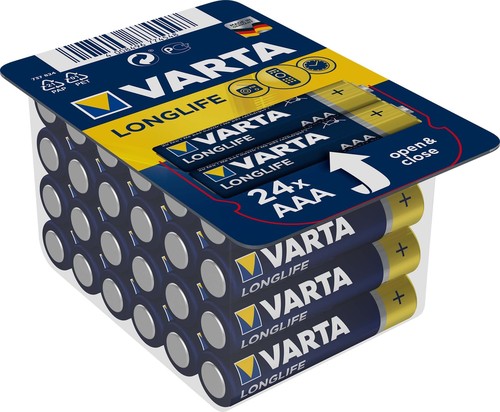 Varta Cons.Varta Batterie Longlife AAA Micro, R3, Al-Mn 4103 Tray 24