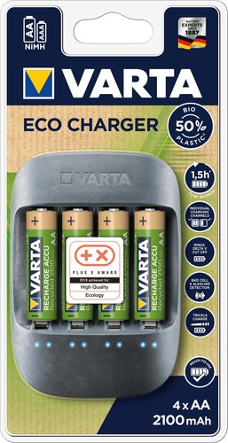 Varta Cons.Varta Ladegerät Eco Charger inkl. 4AA 2100mAh 57680(4x56816)