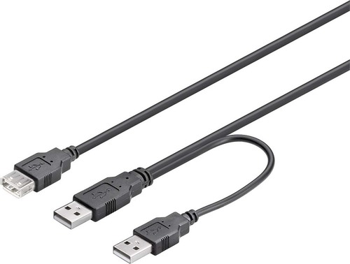 Goobay USB-2.0-Kabel,Dual-Power Y USB-Kabel 93353