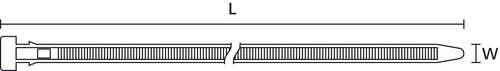 HellermannTyton Befestigungsbinder CT375-HS-BK-L0