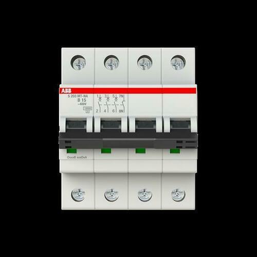 ABB Stotz S&J Sicherungsautomat B-Char. 10kA, 15A, 3P, +NA S203MT-B15NA