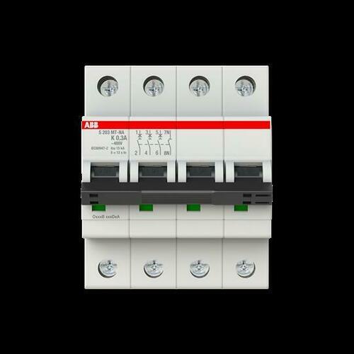 ABB Stotz S&J Sicherungsautomat K-Char. 10kA, 0,3A, 3P, +NA S203MT-K0,3NA