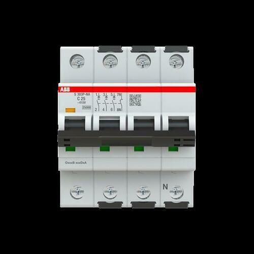 ABB Stotz S&J Sicherungsautomat C-Char. 25kA, 25A, 3+NA S303P-C25NA