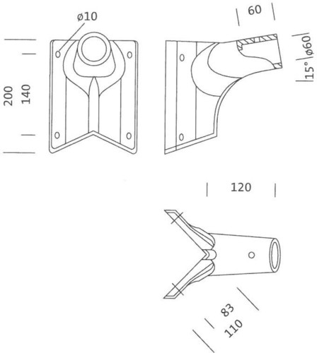 Siteco Eck-Wandflansch 60mm 5NY5103108