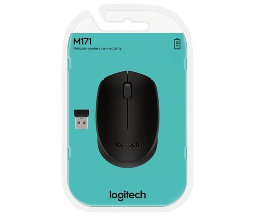 Logitech Maus Wireless Optisch,1000dpi,3Ta LOGITECH M171 sw