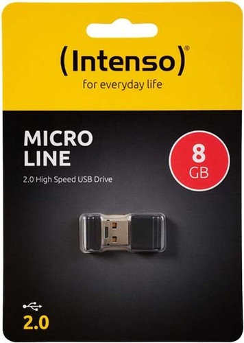 Intenso USB 2.0 Stick 8GB Micro (R)16.5MB/s,(W)6.5MB INTENSO 3500460 sw