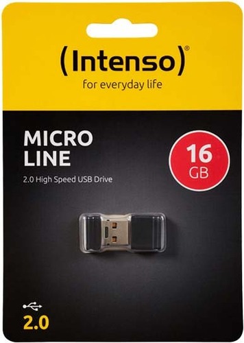 Intenso USB 2.0 Stick 16GB Micro (R)16.5MB/s,(W)6.5MB INTENSO 3500470 sw