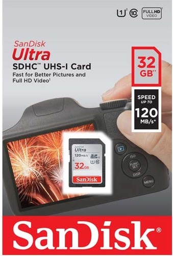 Sandisk SDHC-Card 32GB Ultra Sandisk,Class10,UHSI SDSDUN4-032G-GN6IN