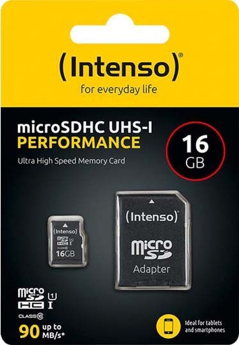 Intenso microSDHC Card 16GB PerformClass10,U1 INTENSO 3424470