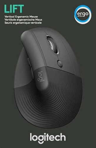 Logitech Maus für Rechtshänder BT,wireless,ergonom LOGITECH Lift Right