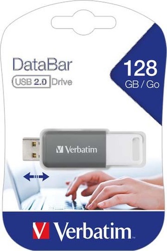 Verbatim USB 2.0 Stick 128GB DataBa (R)12MB/s,(W)5MB/s VERBATIM 49456 gr