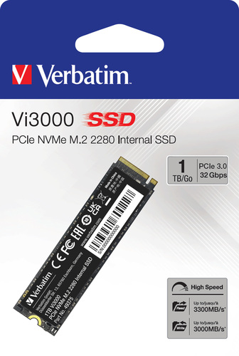 Verbatim SSD 1TB PCIe 3.0,M.22280,Vi3000 VERBATIM 49375