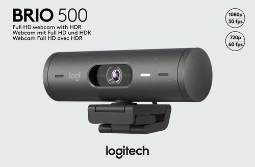 Logitech Webcam FHD 1920x1080, 30 FPS LOGITECH BRIO 500