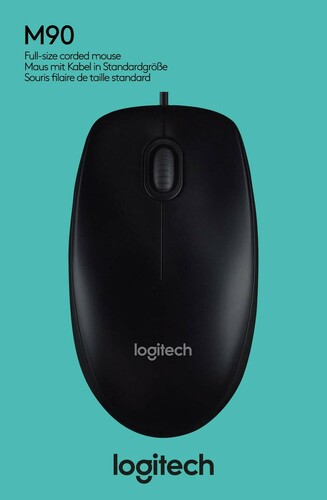 Logitech Maus Optisch,1000dpi,3T LOGITECH M90 USB sw