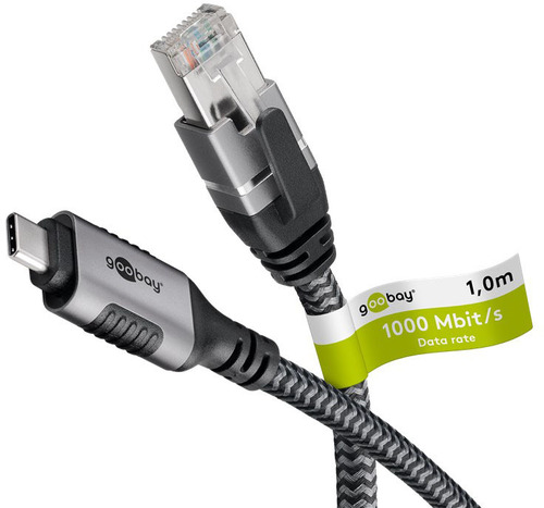 Goobay Ethernet-Kabel USB-C 3.1 auf RJ45,1m 70696