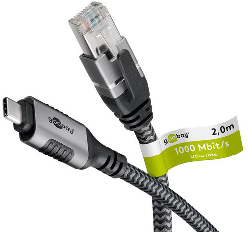 Goobay Ethernet-Kabel USB-C 3.1 auf RJ45,2m 70698