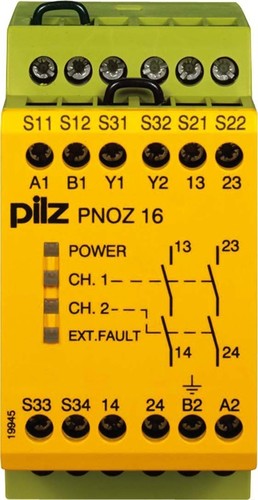 Pilz Not-Aus-Schaltgerät 42VAC 24VDC 2n/o PNOZ 16 #774061