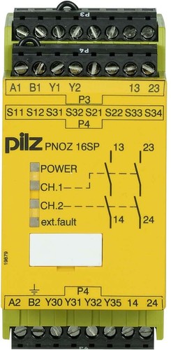 Pilz Not-Aus-Schaltgerät 24VAC 24VDC 2n/o PNOZ 16SP #777070