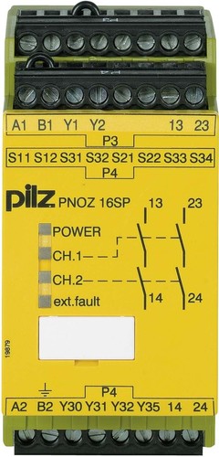 Pilz Not-Aus-Schaltgerät 230VAC 24VDC 2n/o PNOZ 16SP #777076