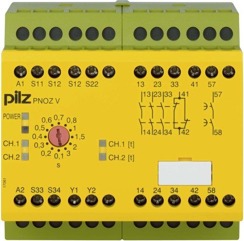 Pilz Not-Aus-Schaltgerät 3s 24DC 3n/o1n/c1n/o PNOZ V #774789