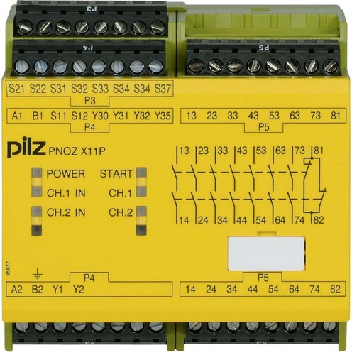 Pilz Not-Aus-Schaltgerät 230-240AC24DC7no1nc2 PNOZ X11P #777086