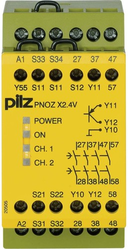 Pilz Not-Aus-Schaltgerät 1/24VDC 4n/o 1so fix PNOZ X2.4V #774517