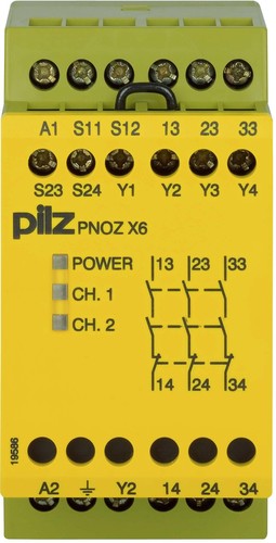 Pilz Not-Aus-Schaltgerät 42VAC 3n/o PNOZ X6 #774721