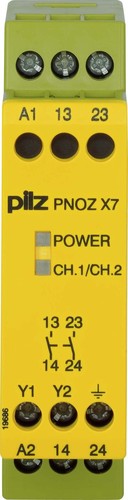 Pilz Not-Aus-Schaltgerät 48VAC 2n/o PNOZ X7 #774049